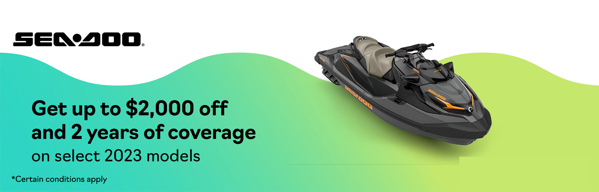 You are currently viewing Get rebates up to $2,000 and 2 years of coverage on select 2023 Sea-Doo personal watercraft models – PWC